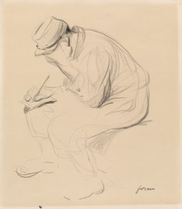 Le Poilu écrivant à la maison, vers 1900 - Jean Louis Forain