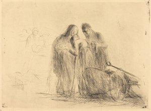 Lourdes, le paralytique (deuxième planche)