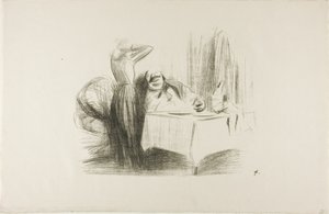 Scène de salle à manger privée (plaque horizontale) - Jean Louis Forain