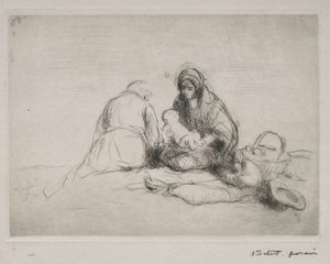 Repos pendant la fuite en Égypte - Jean Louis Forain