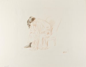 Femme Assise, Tête dans la Main Droite - Jean Louis Forain