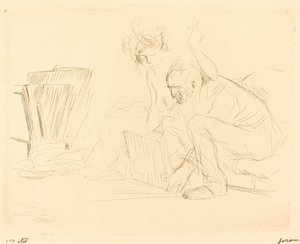 Le repos du modèle (deuxième planche) - Jean Louis Forain
