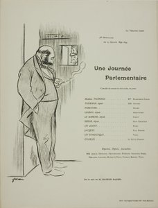 Programme de théâtre pour Une Journée Parlementaire