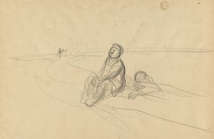 Deux figures sur une route, vers 1919 - Jean Louis Forain