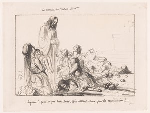 Femmes dans une église bombardée accusant le Christ (Le massacre du Vendredi-Saint)
