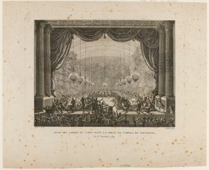 Fête des Gardes du Corps, régiments de Flandre, dragons de Montmorency et Gardes Nationales de Versailles