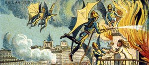 Le pompier volant. De la série Visions de l