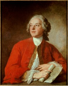 Portrait de Pierre Augustin Caron de Beaumarchais (1732 - 1799) écrivain et dramaturge français - Peinture de Jean Marc (Jean-Marc) Nattier (1685-1766) - Paris, Comédie Française