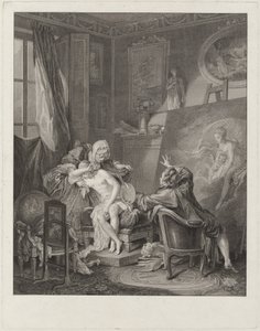 Le modèle honnête - Jean Michel Moreau and Jean Baptiste Blaise Simonet after Pierre Antoine Baudouin