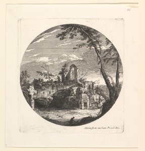 Les Ruines au fond