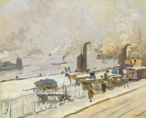 Port de Hambourg en hiver, 1909