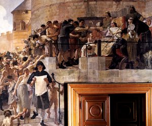 Louis VI de France accordant aux citoyens de Paris leur première charte, 12e siècle - Jean Paul Laurens
