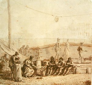Le Vendeur de café sur le Pont-Neuf, 1819