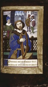 Le roi David jouant de sa harpe, de Lettres bâtardes, ca 1490-1510