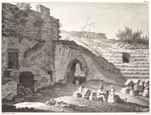 Rustiques pique-niquant dans des ruines - Jean René Méliand