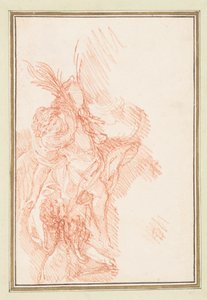 Figure avec frondes et putto - Jean Robert Ango