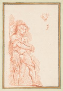 Soldat en Costume Antique avec Études de Profil - Jean Robert Ango