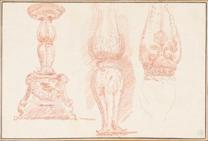 Étude de balustres et candélabres