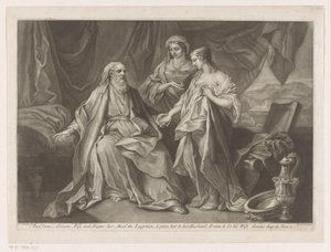 Sara présente Agar à Abraham - Jean Simon