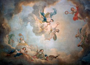 Plafond de la salle de jeux de Marie-Antoinette, Château de Fontainebleau, vers 1763-1811 - Jean Simon Berthelemy