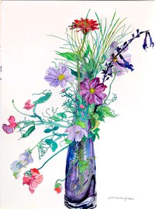 Jerrys vase, 2010 (aquarelle et encre sur papier) - Jean Swan Gordon