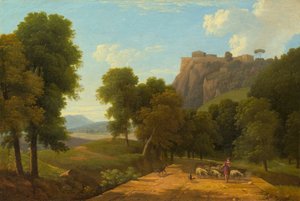 Berger avec son troupeau, vers 1820