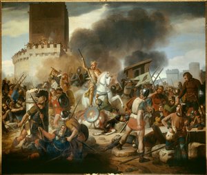 Le comte Eudes (Odon) (860 - 898) défend Paris contre les Normands en 886