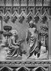 Cathédrale, intérieur, jubé, Jésus-Christ apparaissant à Marie-Madeleine, vers 1340-51 - Jean and Jean Le Boutellier Ravy