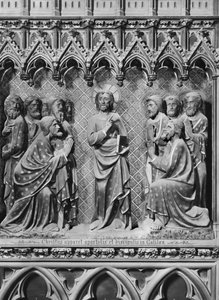 Cathédrale, intérieur, jubé, Jésus-Christ apparaissant aux apôtres et disciples en Galilée, vers 1340-51 - Jean and Jean Le Boutellier Ravy