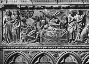 Cathédrale, intérieur, jubé, visitation, annonce aux bergers, nativité, vers 1340-51 - Jean and Jean Le Boutellier Ravy