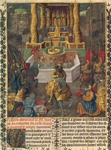 Ms NAF 21013, fol.1v Prise de Jérusalem par Hérode en 36 av. J.-C., illustration du Livre 2 des 