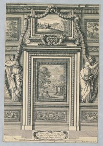 Conception pour porte, de "Placarts Out Ornemens" - Jean le Pautre