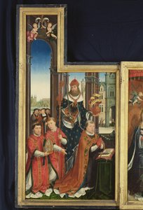 Polyptyque de la glorification de la Sainte Trinité, panneau représentant des abbés