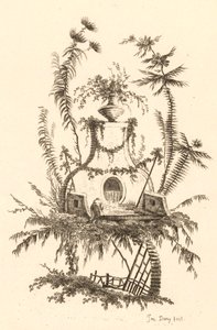 Fontaine chinoise avec vase - Jeanne Deny