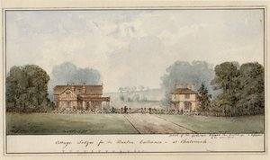 Conception des pavillons à Edensor dans le parc de Chatsworth