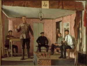 Une réunion de la cellule communiste villageoise - Jefim Michailowitsch Tschepzow