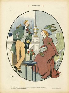 Illustration de Jehan Testevuide (1873-1924) dans Le Rire, 09/05/08 - Dandysme - Mode, Architecture Intérieure - Dandy