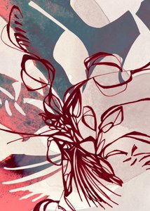 Lignes florales abstraites - Jenja Braun