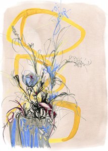 Esquisse florale abstraite - Jenja Braun