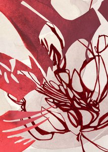 Fleurs rouges abstraites - Jenja Braun