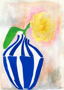 Vase rayé « Yellow Bloom » - Jenja Braun