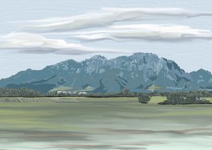 Paysage de montagnes lointaines - Jenna Alheit