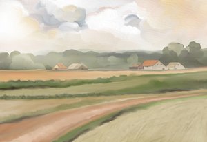 Champs rustiques à la campagne