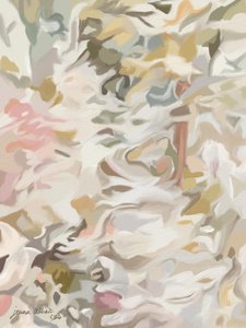 Motif floral abstrait aux tons pastel