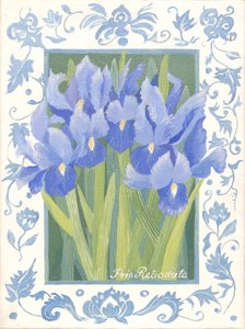 Iris bleu (acrylique) - Jennifer Abbott