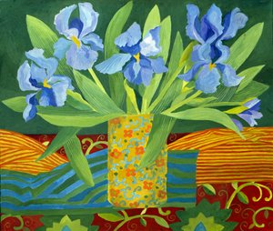 Iris, 2014 (acrylique sur toile) - Jennifer Abbott
