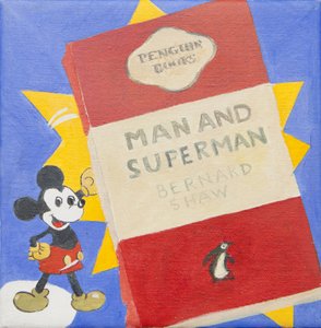 Livre de pingouin avec Micky Mouse (acrylique)