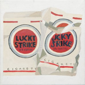 Paquets de cigarettes Lucky Strike blancs (acrylique) - Jennifer Abbott