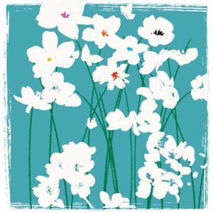Fleurs turquoise