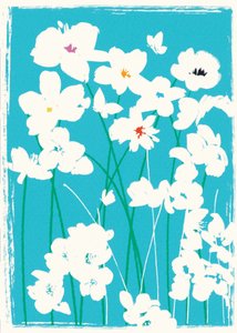 Fleurs turquoise